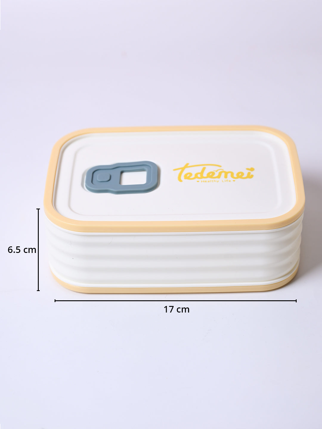 Cream Rectangle Lunch Box - 580 ML - MARKET99