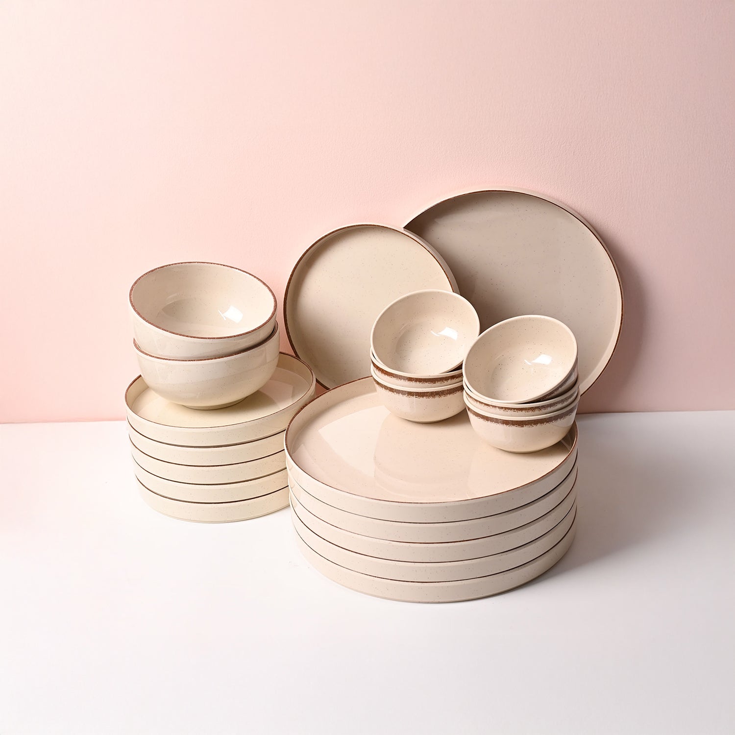 Market99 Chochip Cream Plato Dinner Set - 20 Pcs