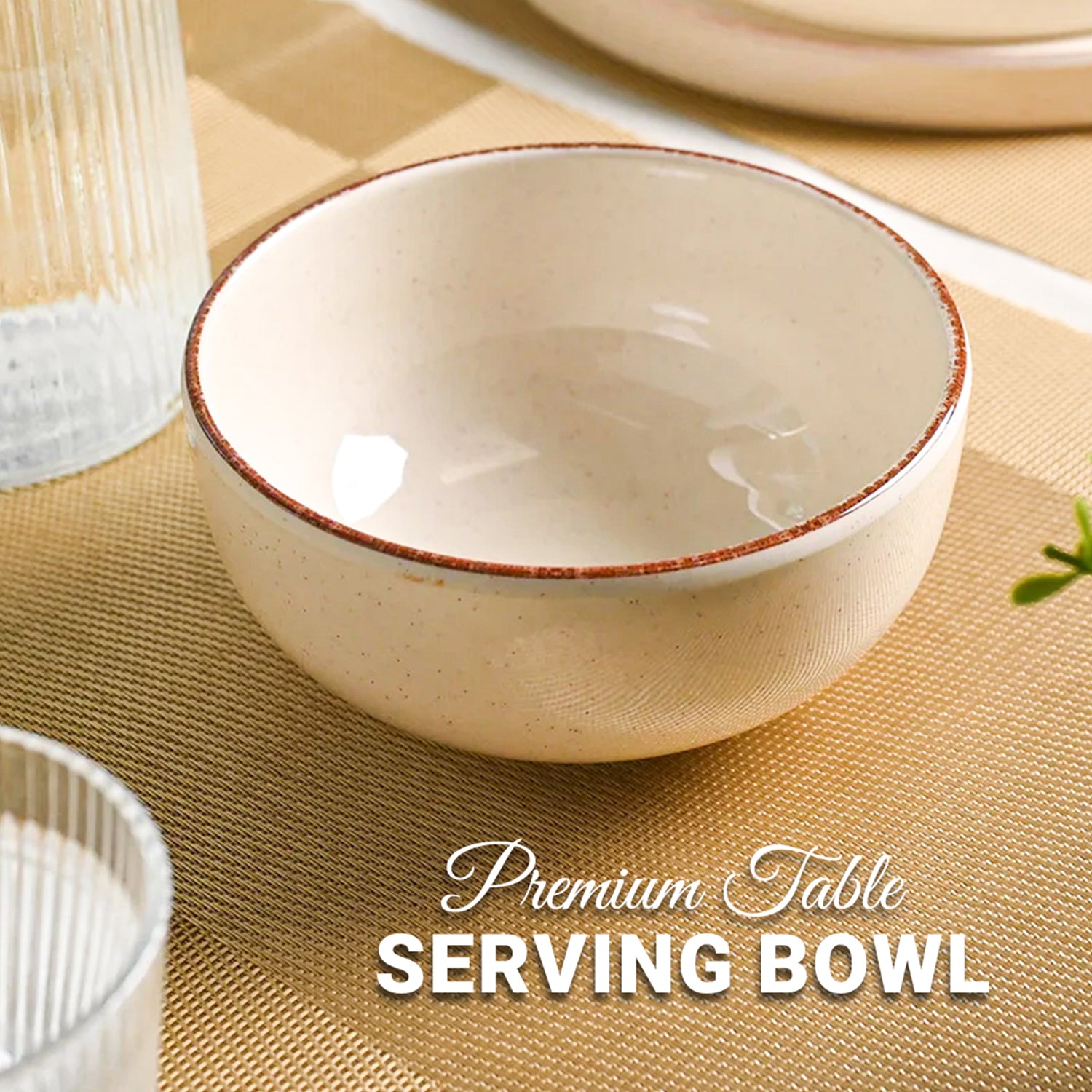 Market99 Chochip Cream Plato Dinner Set - 20 Pcs