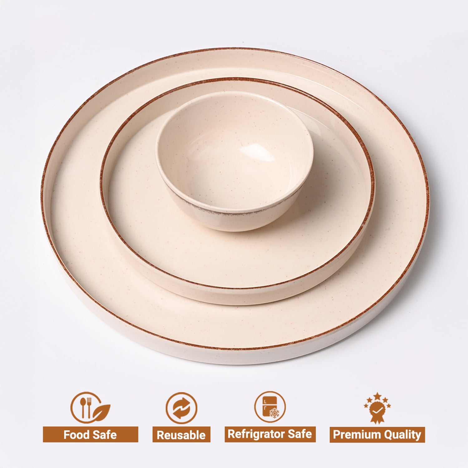 Market99 Chochip Cream Plato Dinner Set - 20 Pcs