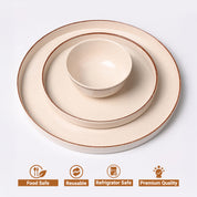 Market99 Chochip Cream Plato Dinner Set - 20 Pcs