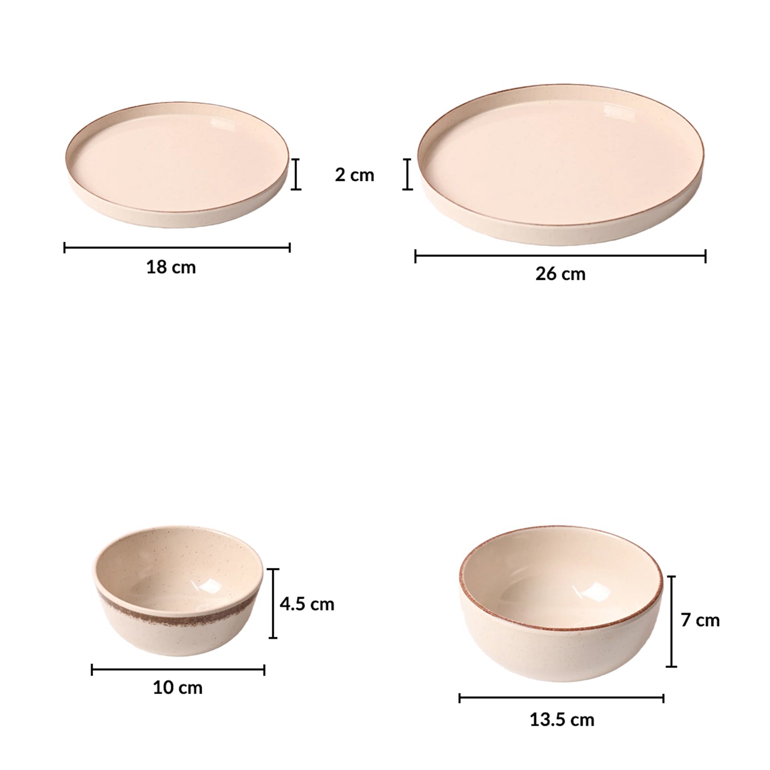 Market99 Chochip Cream Plato Dinner Set - 20 Pcs