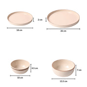 Market99 Chochip Cream Plato Dinner Set - 20 Pcs