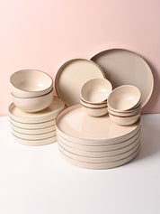Market99 Chochip Cream Plato Dinner Set - 20 Pcs
