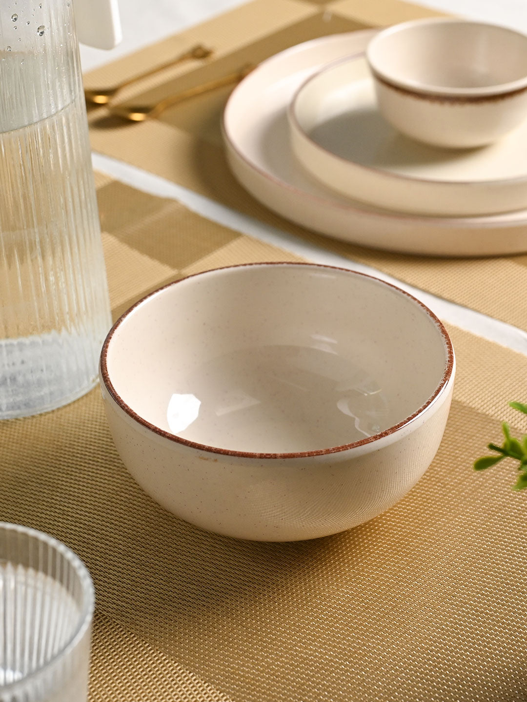 Market99 Chochip Cream Plato Dinner Set - 20 Pcs