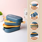 Blue Lunch Box with Spoon (850ml)