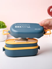 Blue Lunch Box with Spoon (850ml) - MARKET99