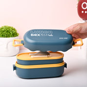 Blue Lunch Box with Spoon (850ml)