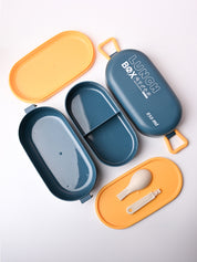 Blue Lunch Box with Spoon (850ml) - MARKET99