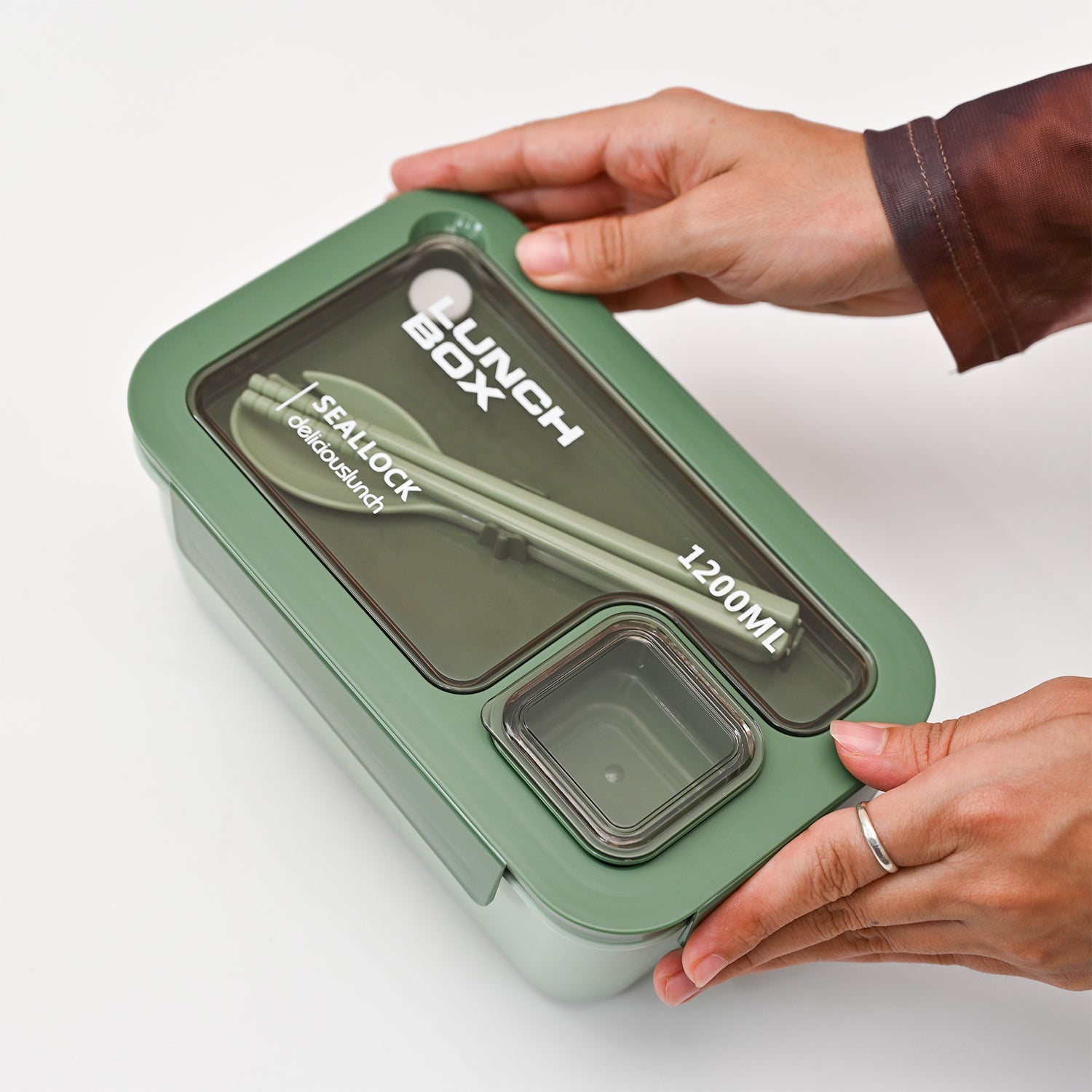 Green Lunch Box Set (1200ml + 40ml)