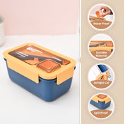 Yellow & Blue Lunch Box Set (1200ml + 40ml)