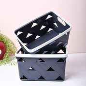 Grey Rectangle Baskets (Set of 2)