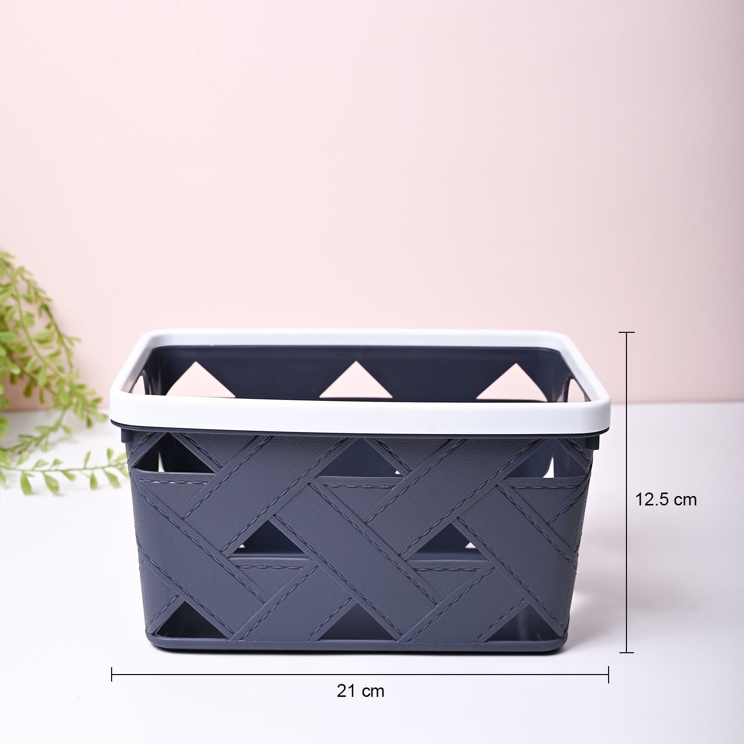 Grey Rectangle Baskets (Set of 2)