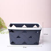 Grey Rectangle Baskets (Set of 2)