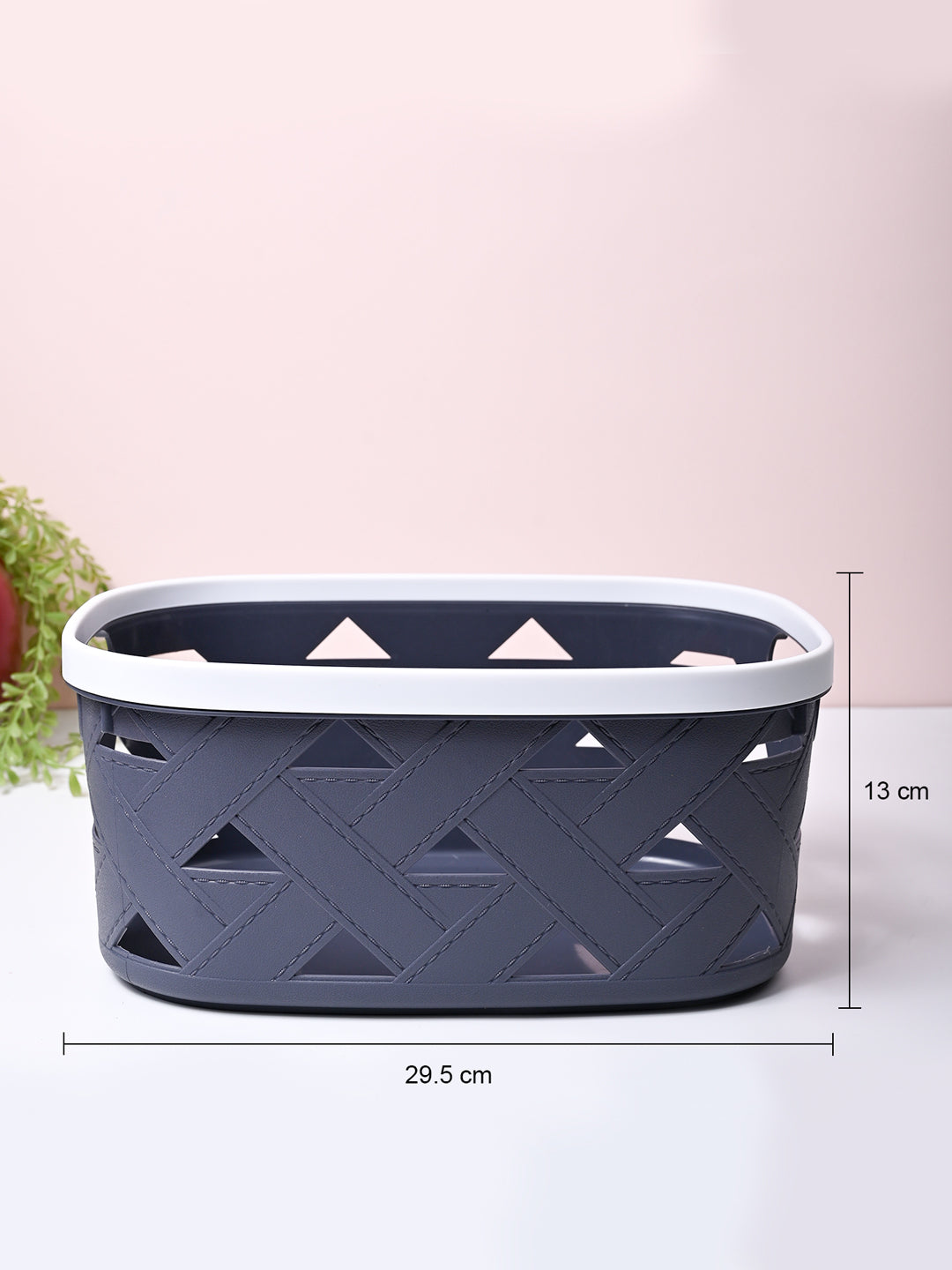 Grey Matte Rectangle Baskets (Set of 2) - MARKET99