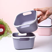 Grey Square Baskets (Set of 2)