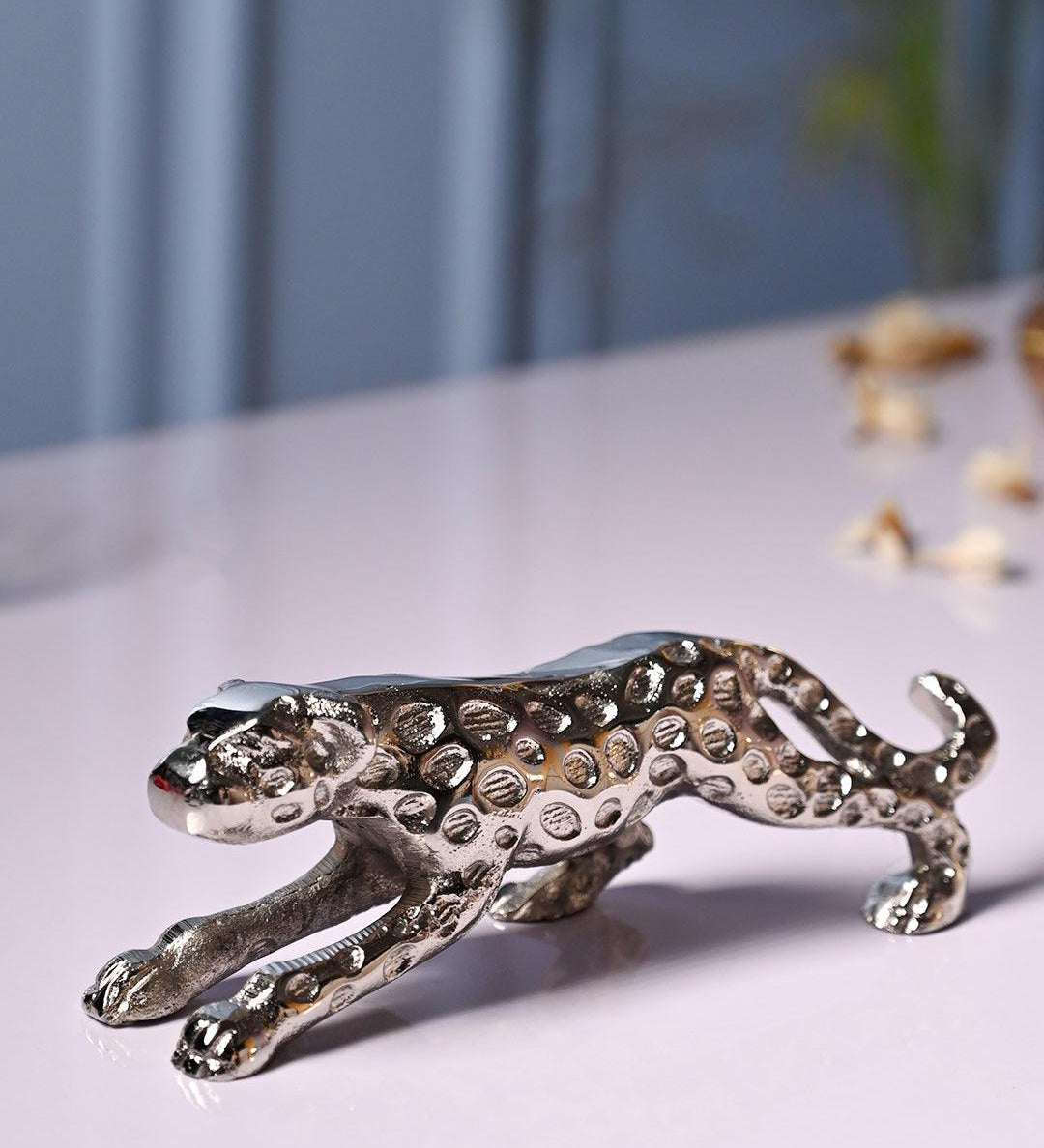 VON CASA Silver Leopard Decor Object - MARKET99