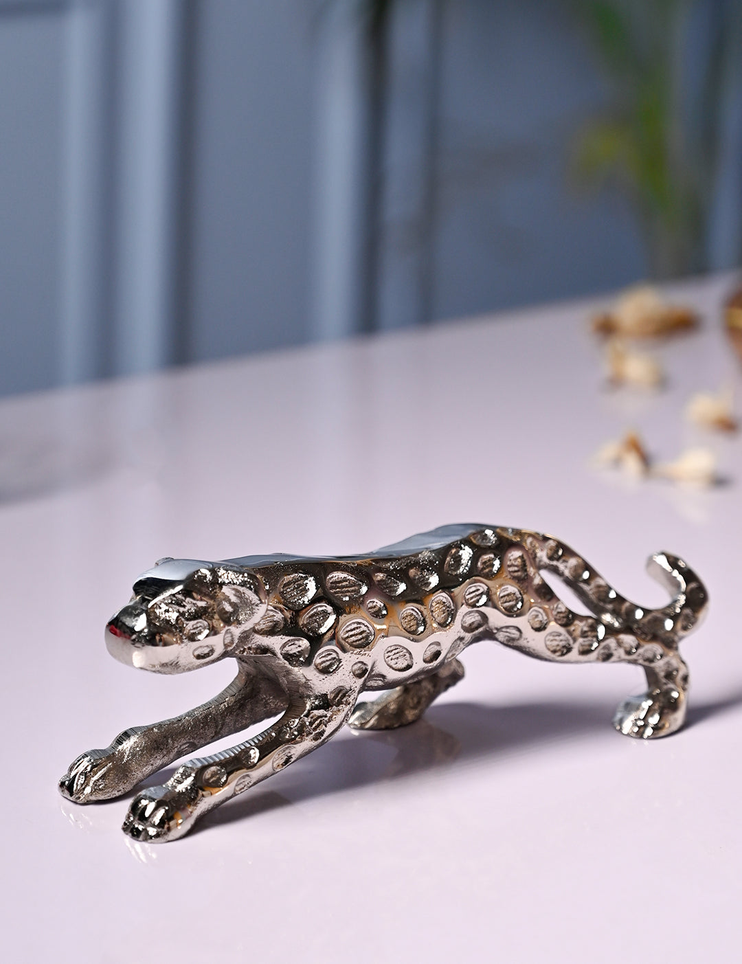 VON CASA Silver Leopard Decor Object - MARKET99