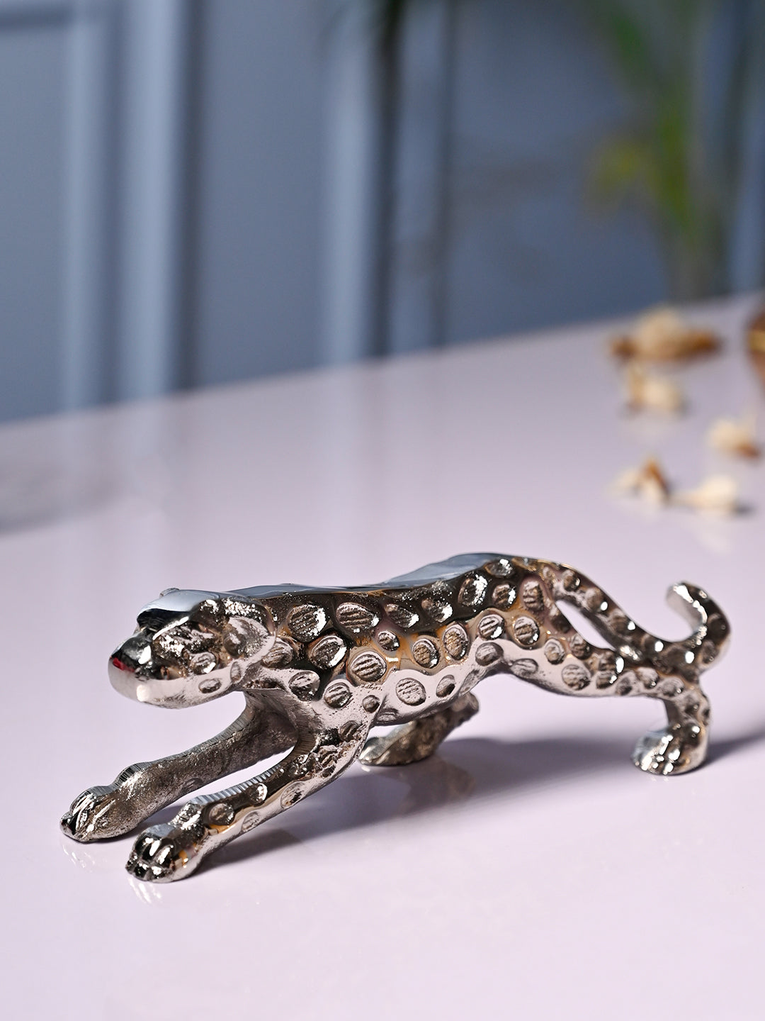 VON CASA Silver Leopard Decor Object - MARKET99