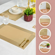 VON CASA Golden Placemat Set Of 6
