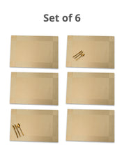 VON CASA Golden Placemat Set Of 6