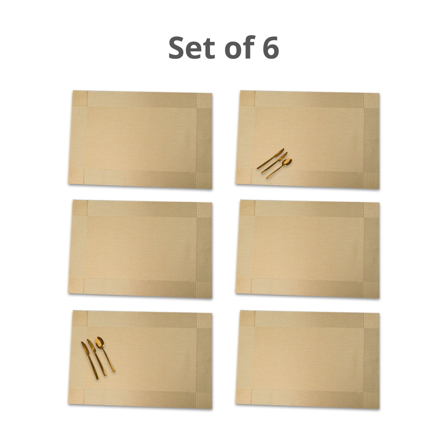 VON CASA Golden Placemat Set Of 6