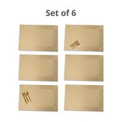VON CASA Golden Placemat Set Of 6