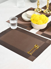 VON CASA Dark Brown Placemat Set Of 6