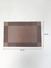 VON CASA Dark Brown Placemat Set Of 6