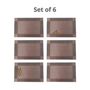 VON CASA Dark Brown Placemat Set Of 6
