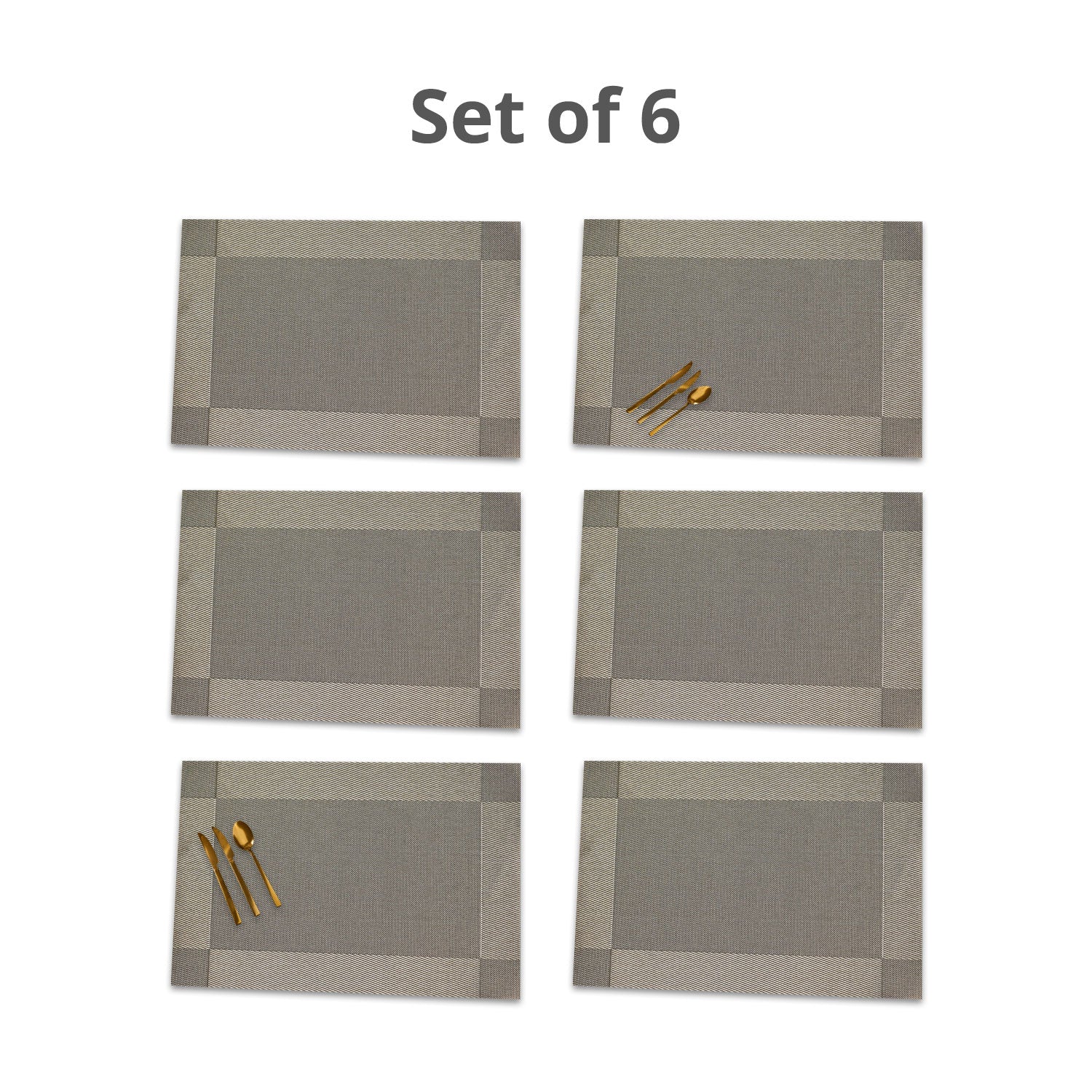 VON CASA Green Placemat Set Of 6