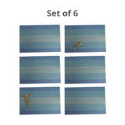 VON CASA Light Blue Placemat Set Of 6