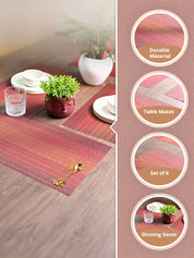 VON CASA Red Placemat Set Of 6