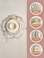 VON CASA Golden Flora Placemat Set Of 2