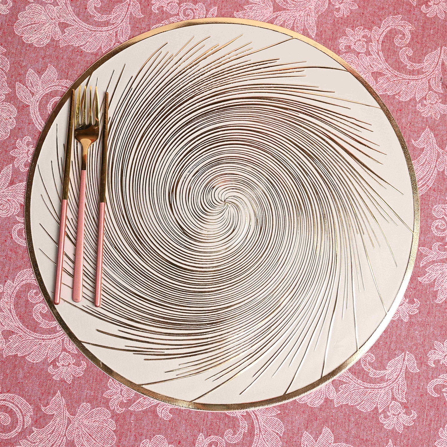 VON CASA Golden Placemat Set Of 2
