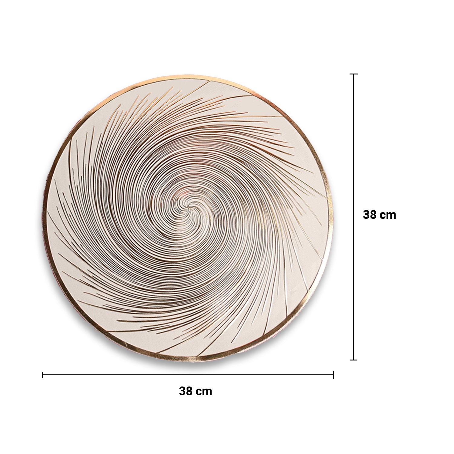 VON CASA Golden Placemat Set Of 2