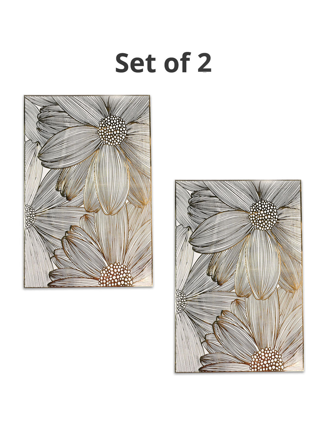 VON CASA Golden Placemat Set Of 2