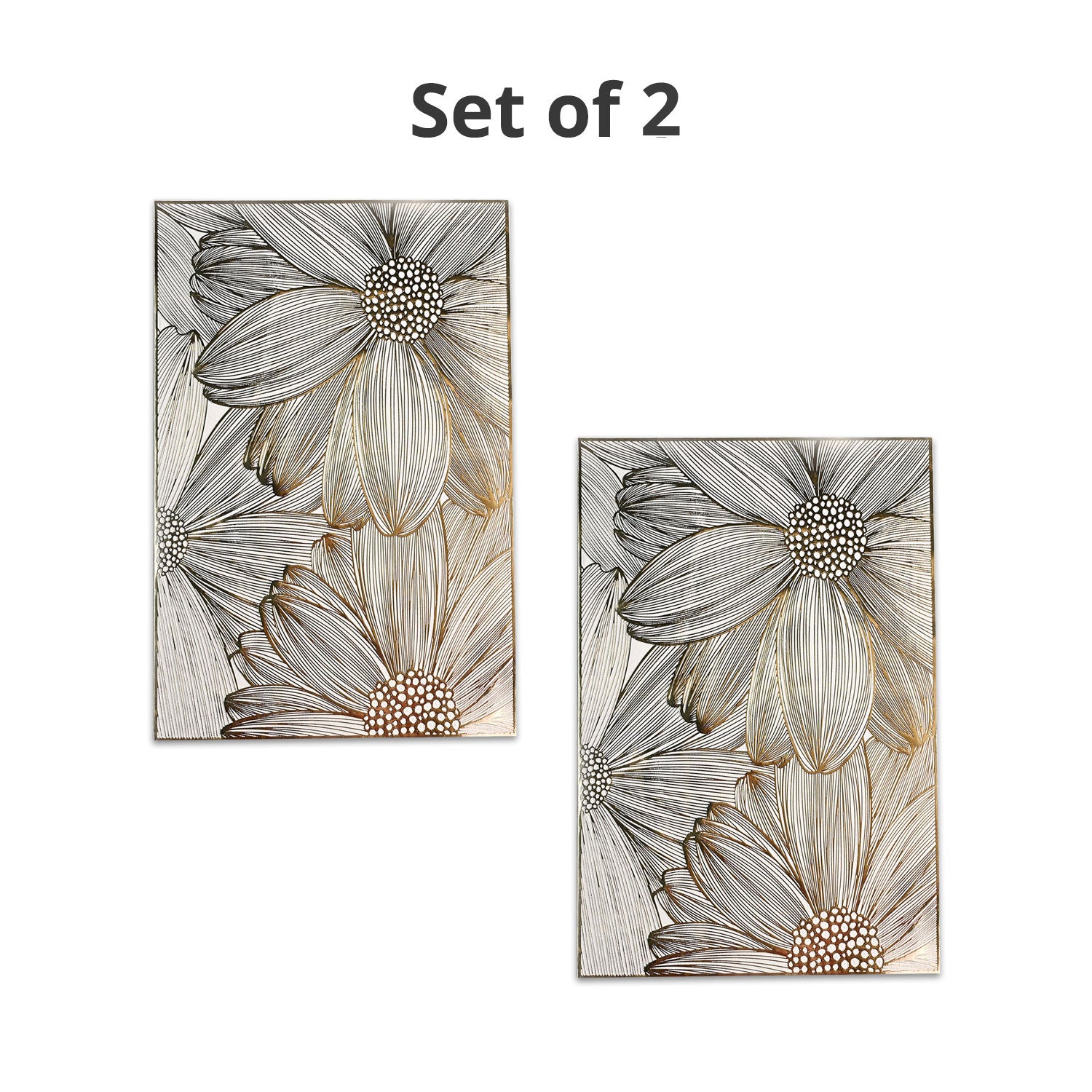 VON CASA Golden Placemat Set Of 2