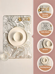 VON CASA Golden Placemat Set Of 2