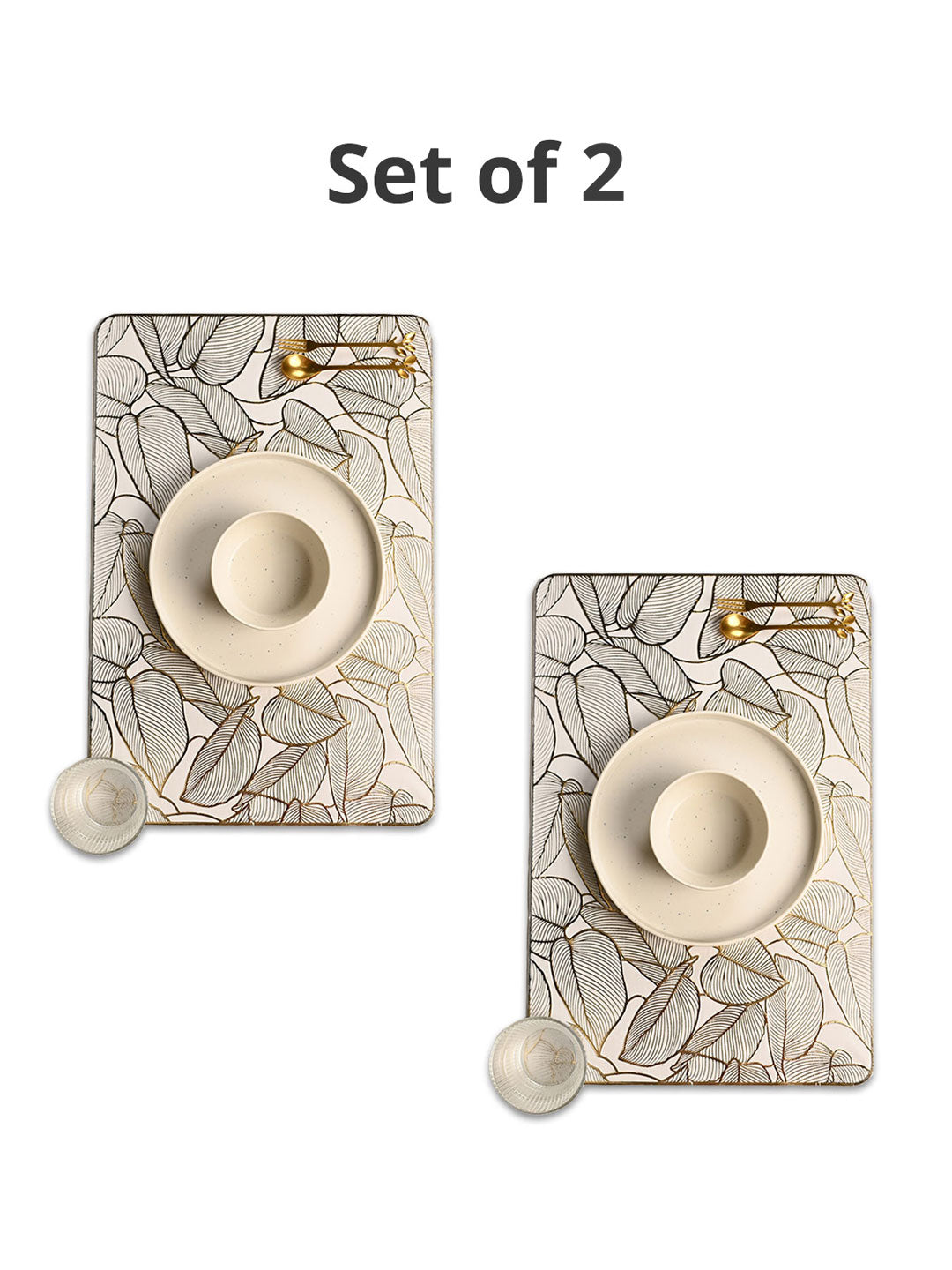 VON CASA Golden Placemat Set Of 2