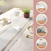 VON CASA White Table Runner