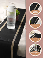 VON CASA Black Table Runner