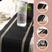VON CASA Black Table Runner