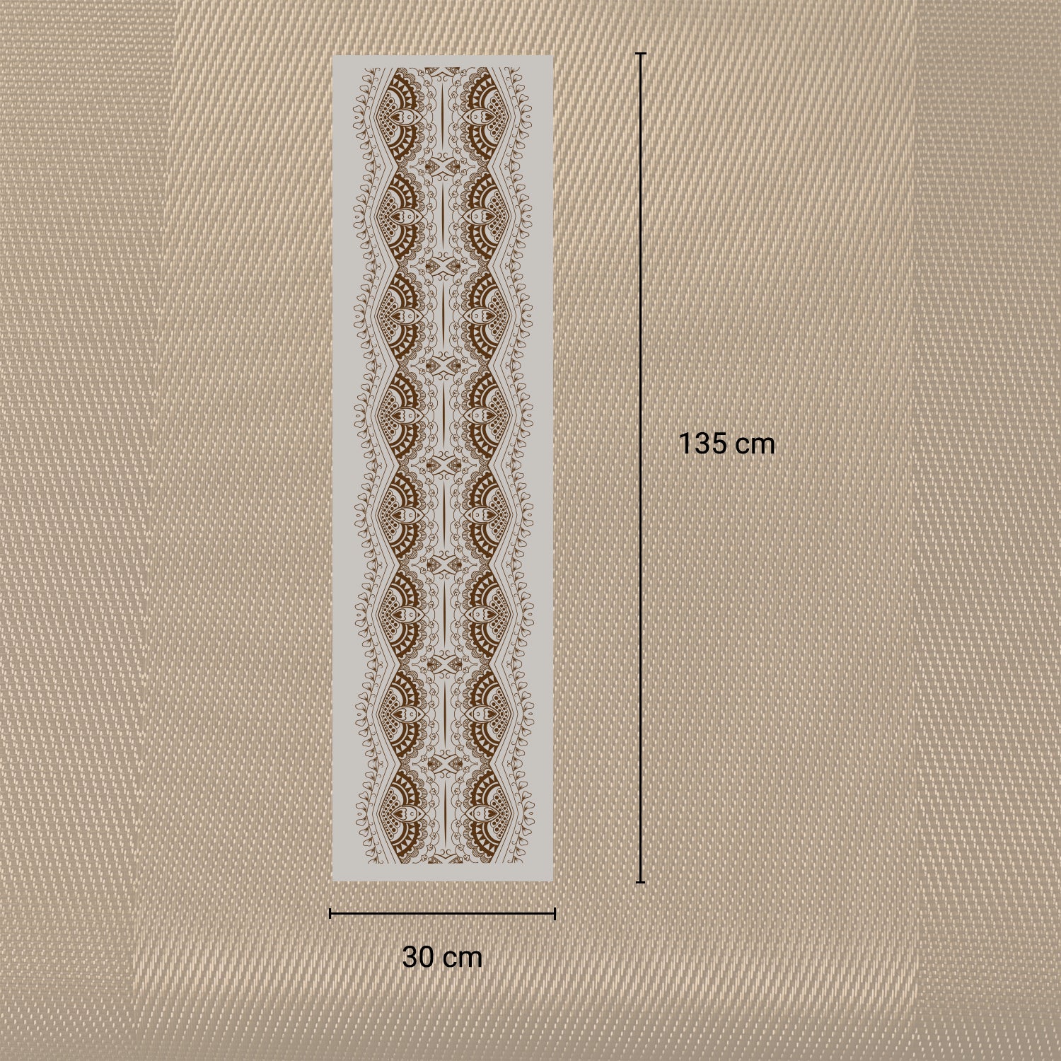 VON CASA Dark Brown Table Runner