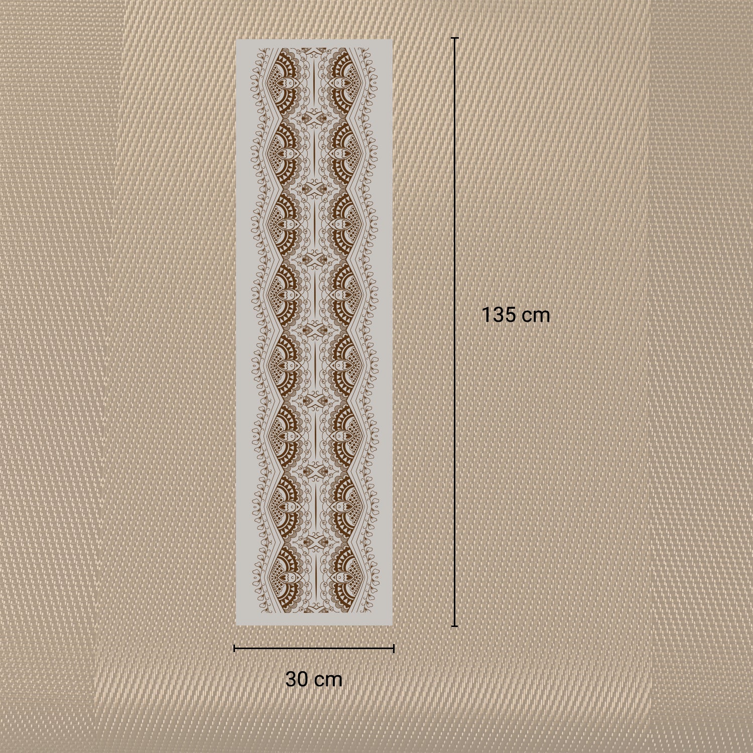 VON CASA Black Table Runner