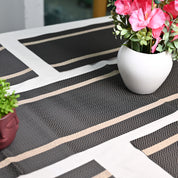 VON CASA Brown Table Runner with Placement Pack Of 7