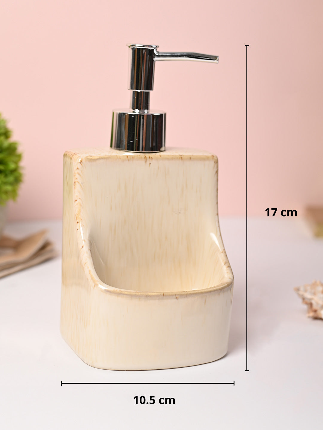 VON CASA Beige Kitchen Soap Dispenser - 350ml