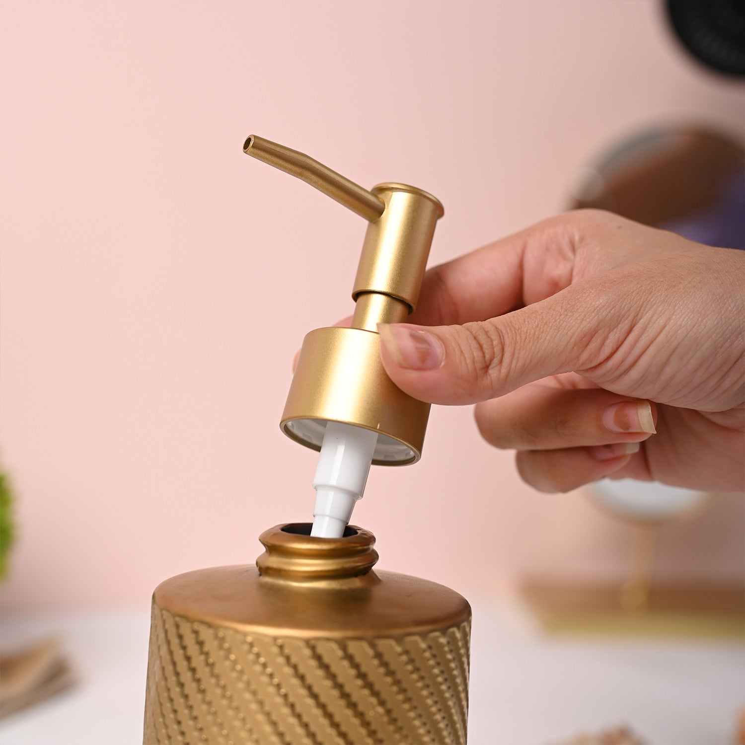 VON CASA Golden Soap Dispenser - 330ml