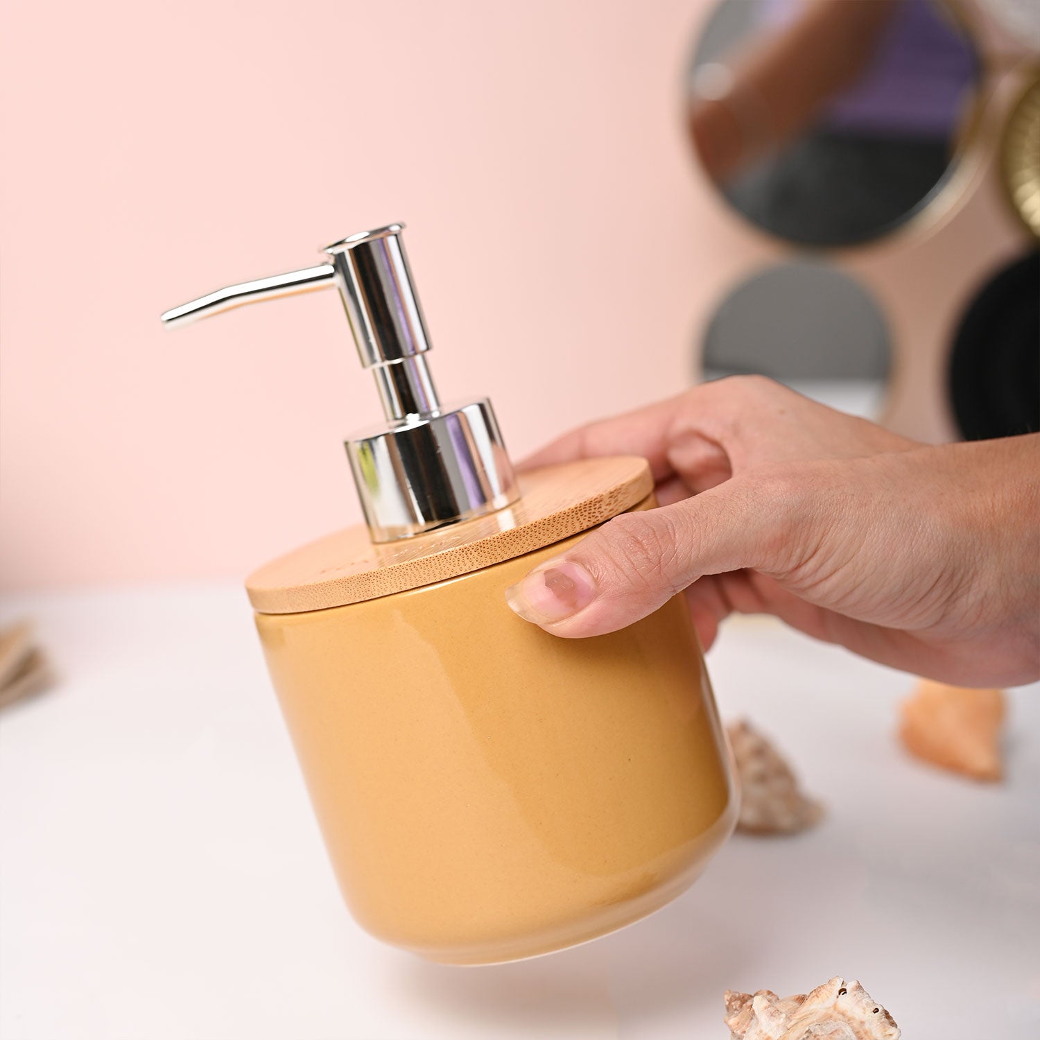 VON CASA Mustard Soap Dispenser - 350ml