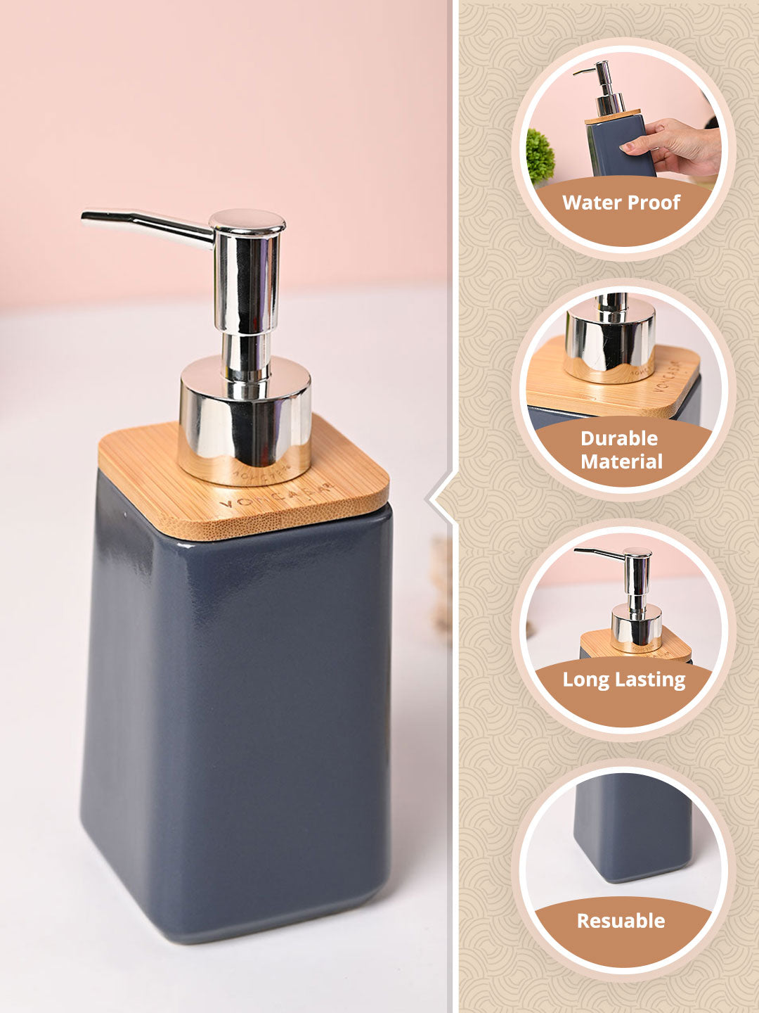 VON CASA Nova Blue Soap Dispenser - 300ml